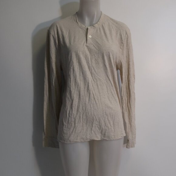 Mens James Perse Los Angeles Heathered Gray Long Sleeve T-Shirt Top 1 US/S - Picture 1 of 7